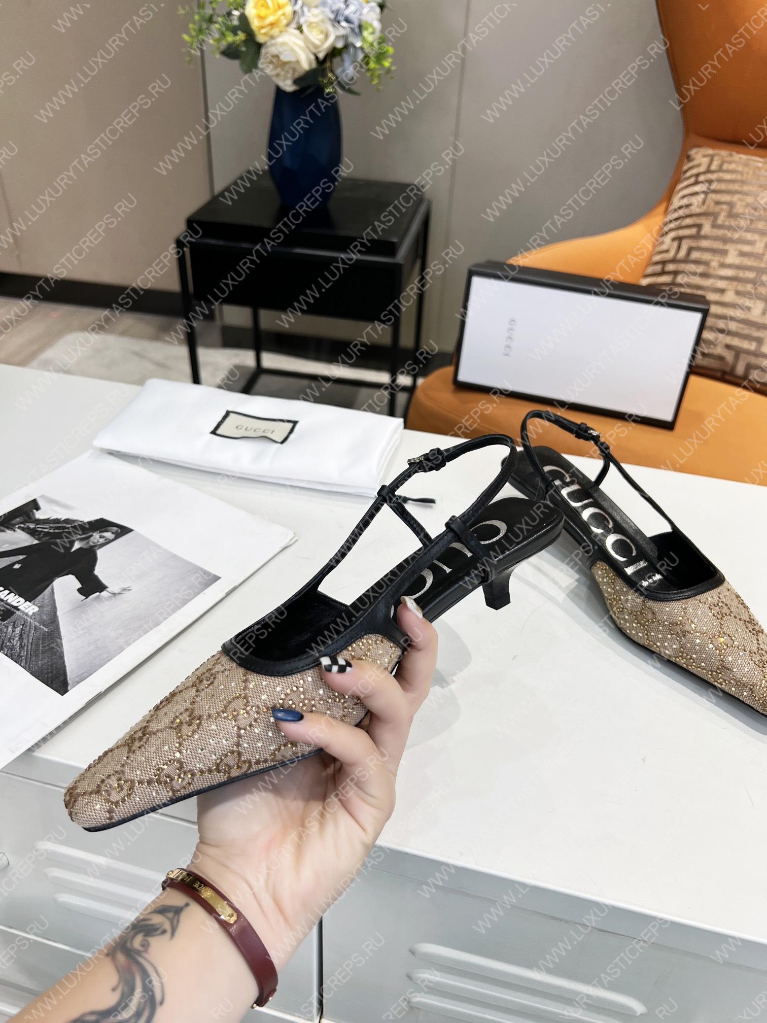 G*u*i gg slingback pump beige 693210