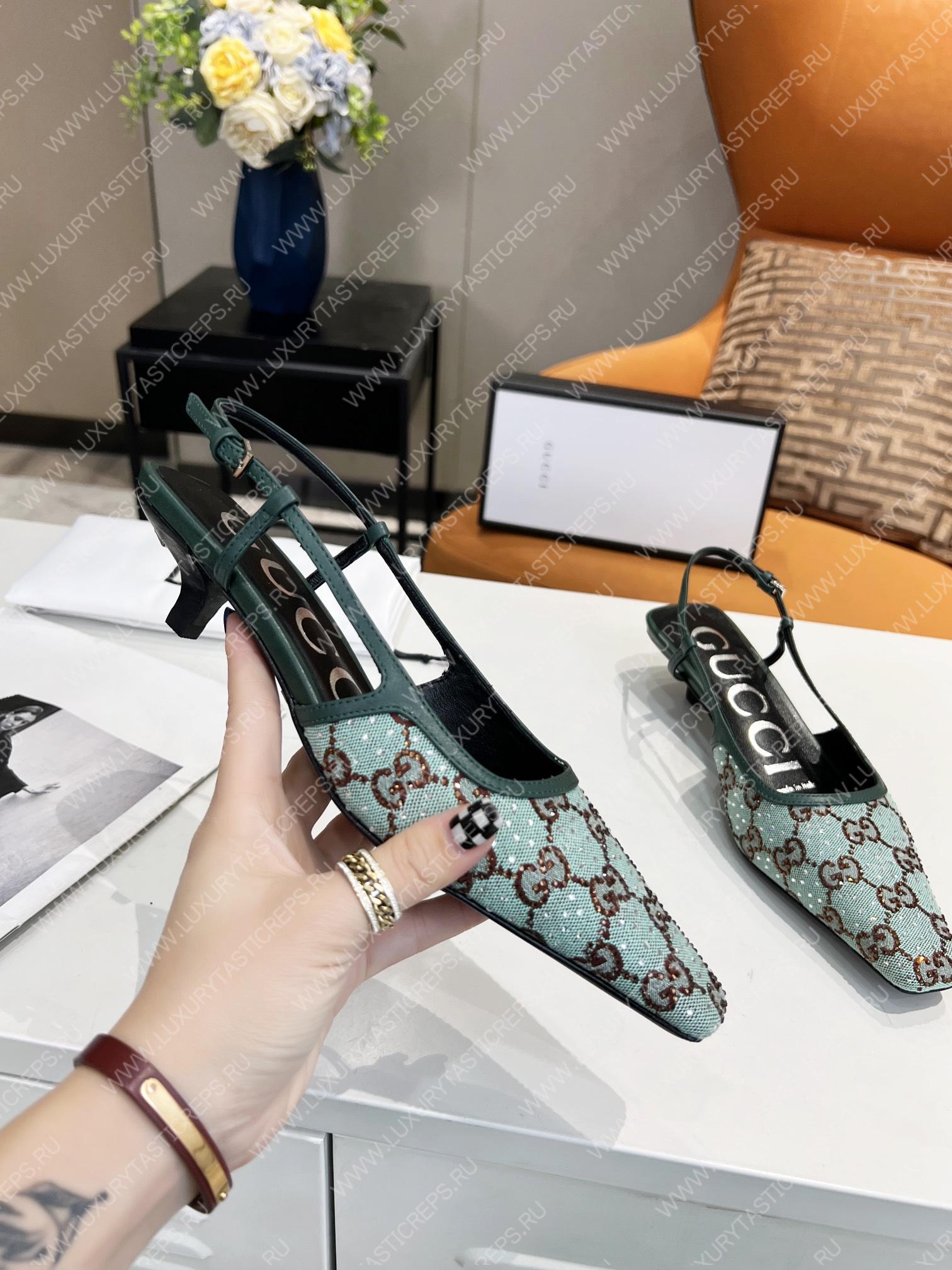 G*u*i gg slingback pump green 693210