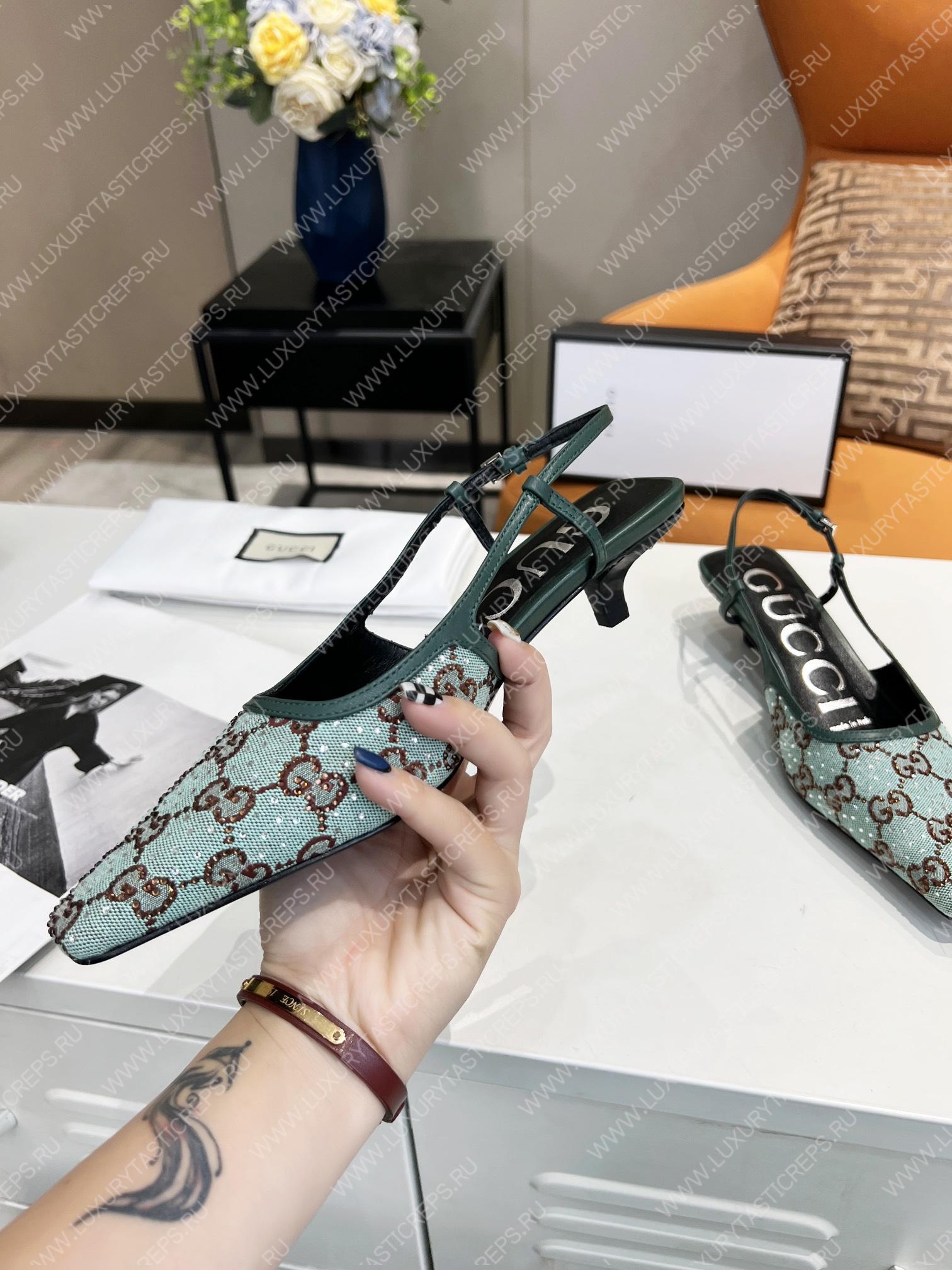 G*u*i gg slingback pump green 693210