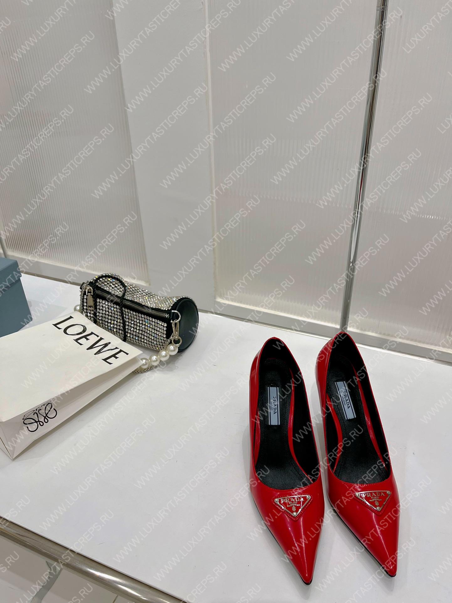 Pra*a patent leather pumps red 1i001n