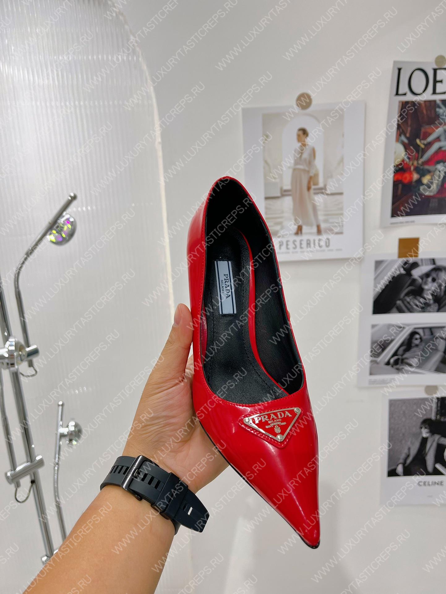 Pra*a patent leather pumps red 1i001n