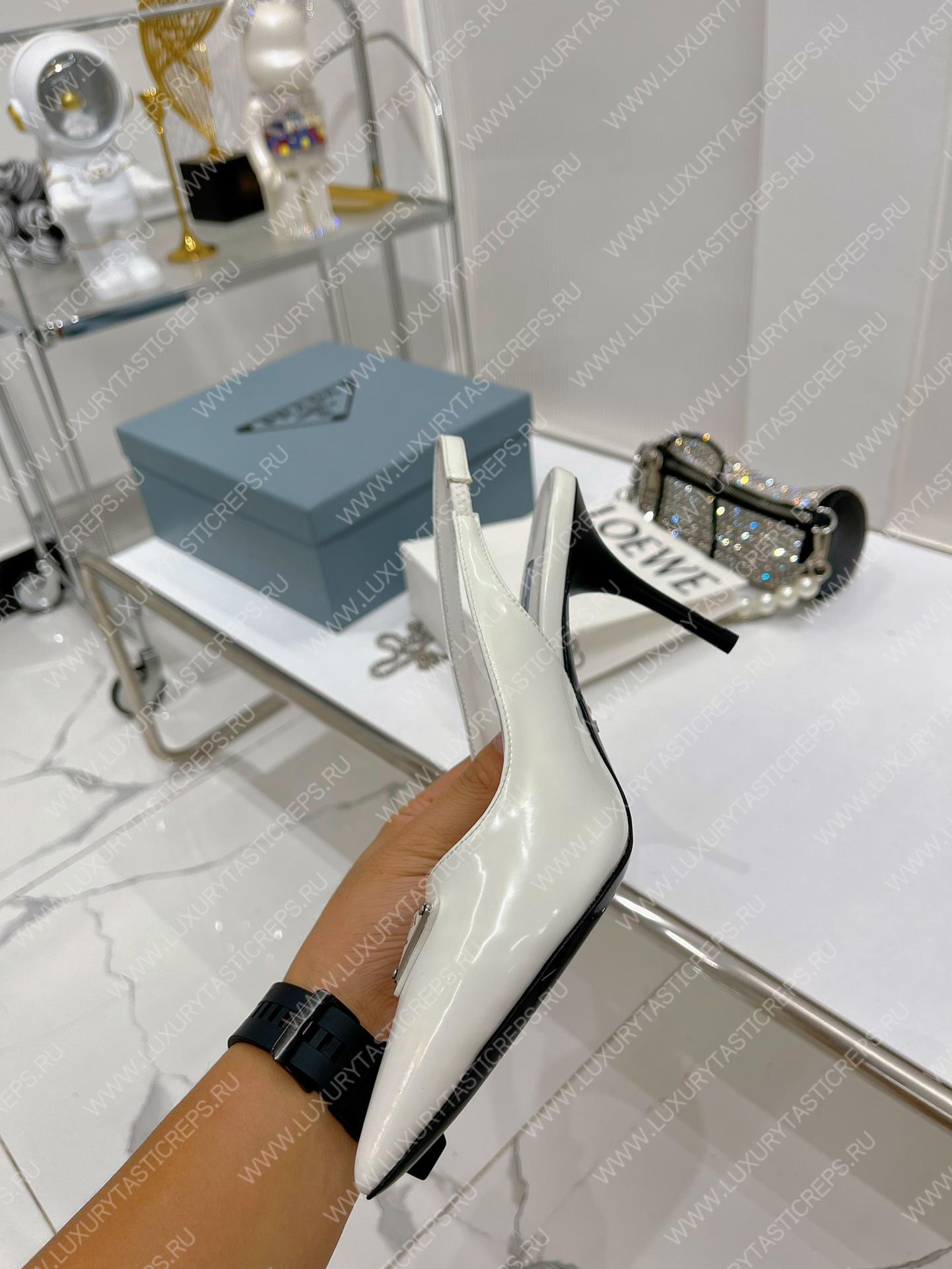 Pra*a slingback pump white 1i002n