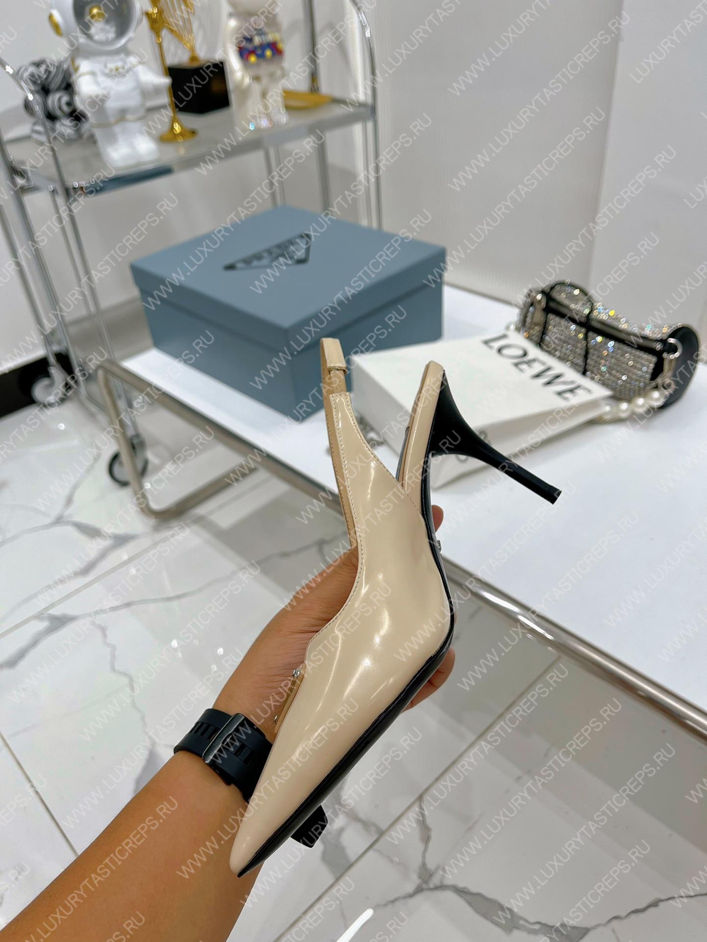 Pra*a slingback pump coffee 1i002n