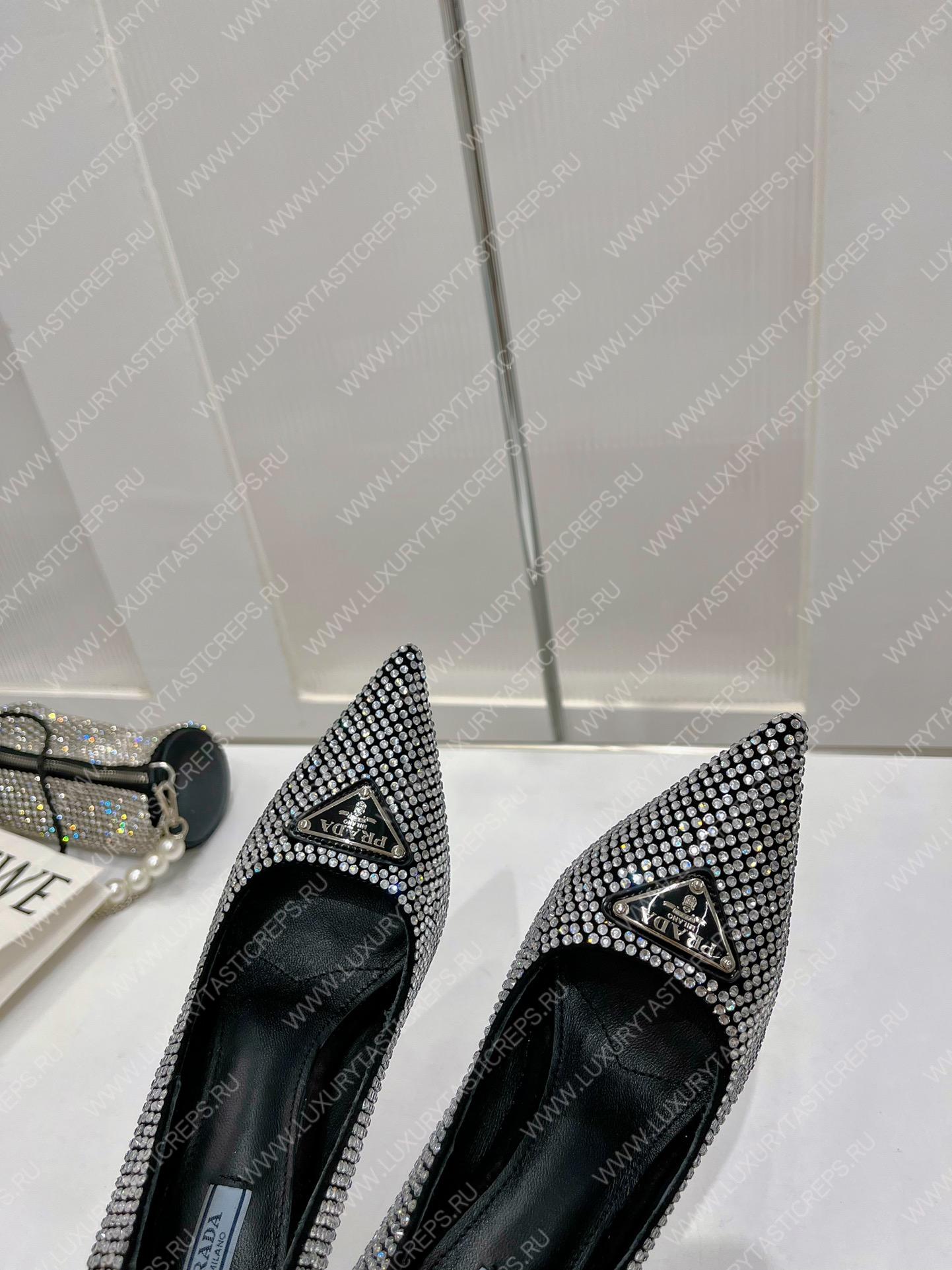 Pra*a slingback pump with crystals crystal 1i001n