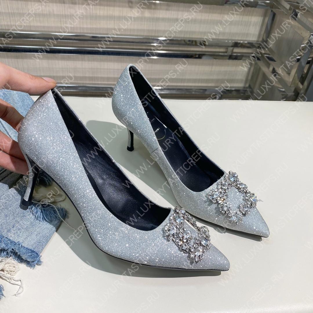 ROGER VIVER FLOWER STRASS BUCKLE PUMPS RED RVW4141