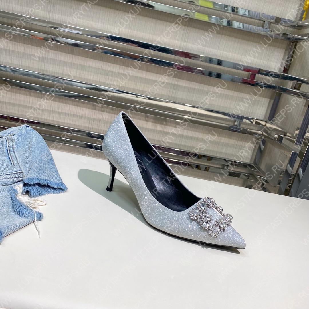 ROGER VIVER FLOWER STRASS BUCKLE PUMPS RED RVW4141