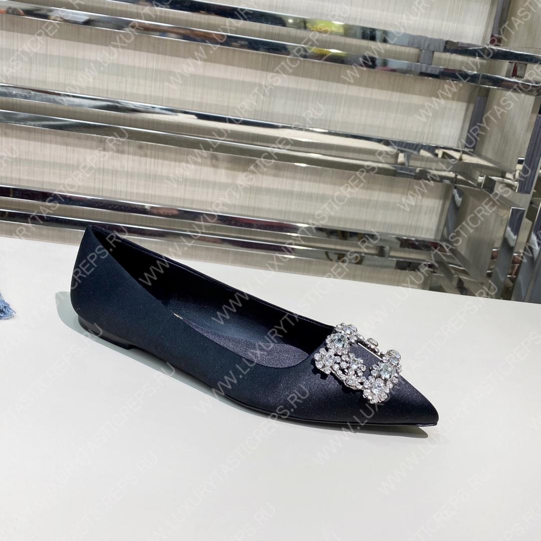 ROGER VIVER FLOWER STRASS BUCKLE PUMPS BLACK RVW4141