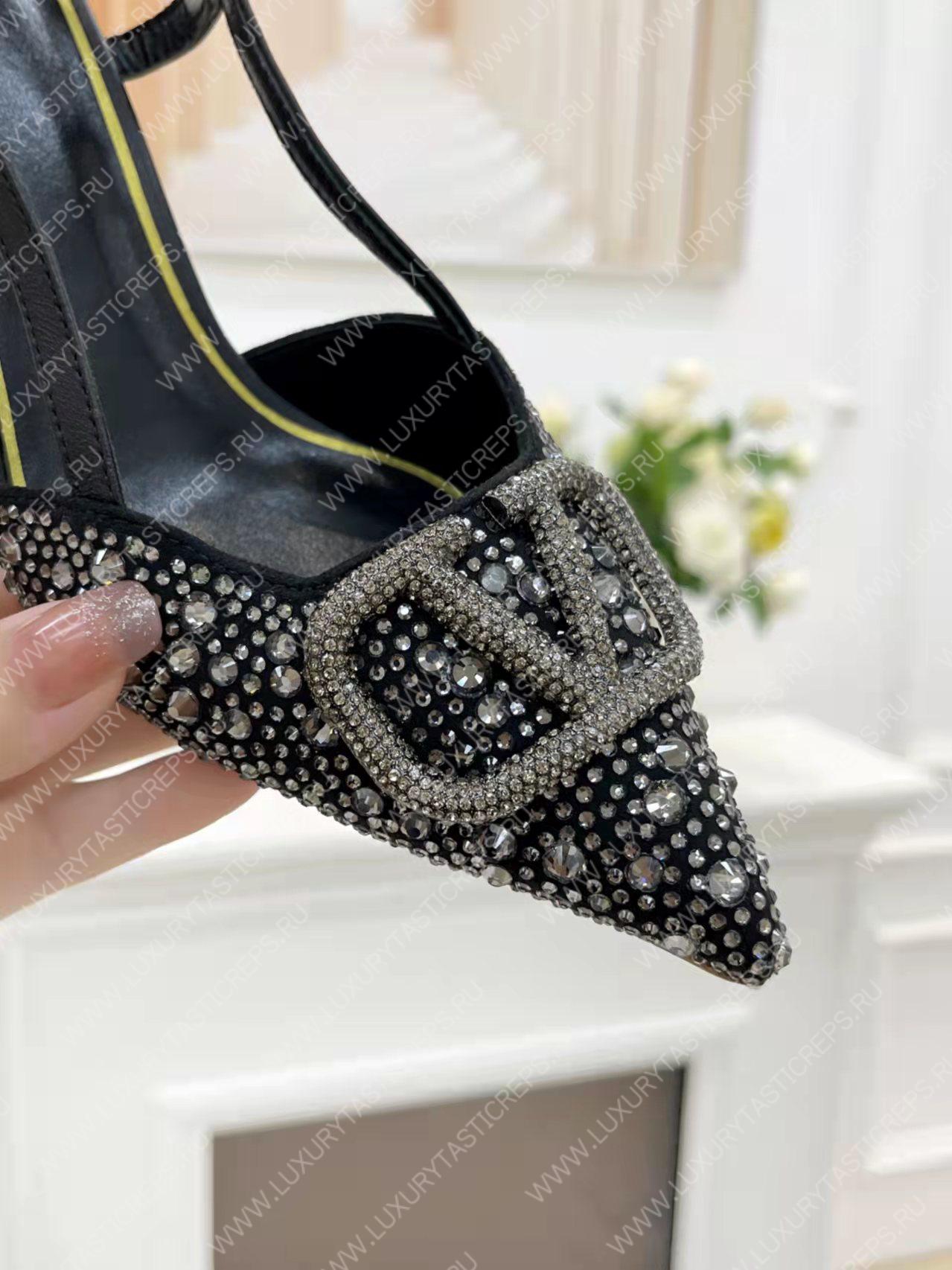 VALENTINO VLOGO SIGNATURE SLINGBACK PUMP BLACK ZW2S0R01MZF0NO