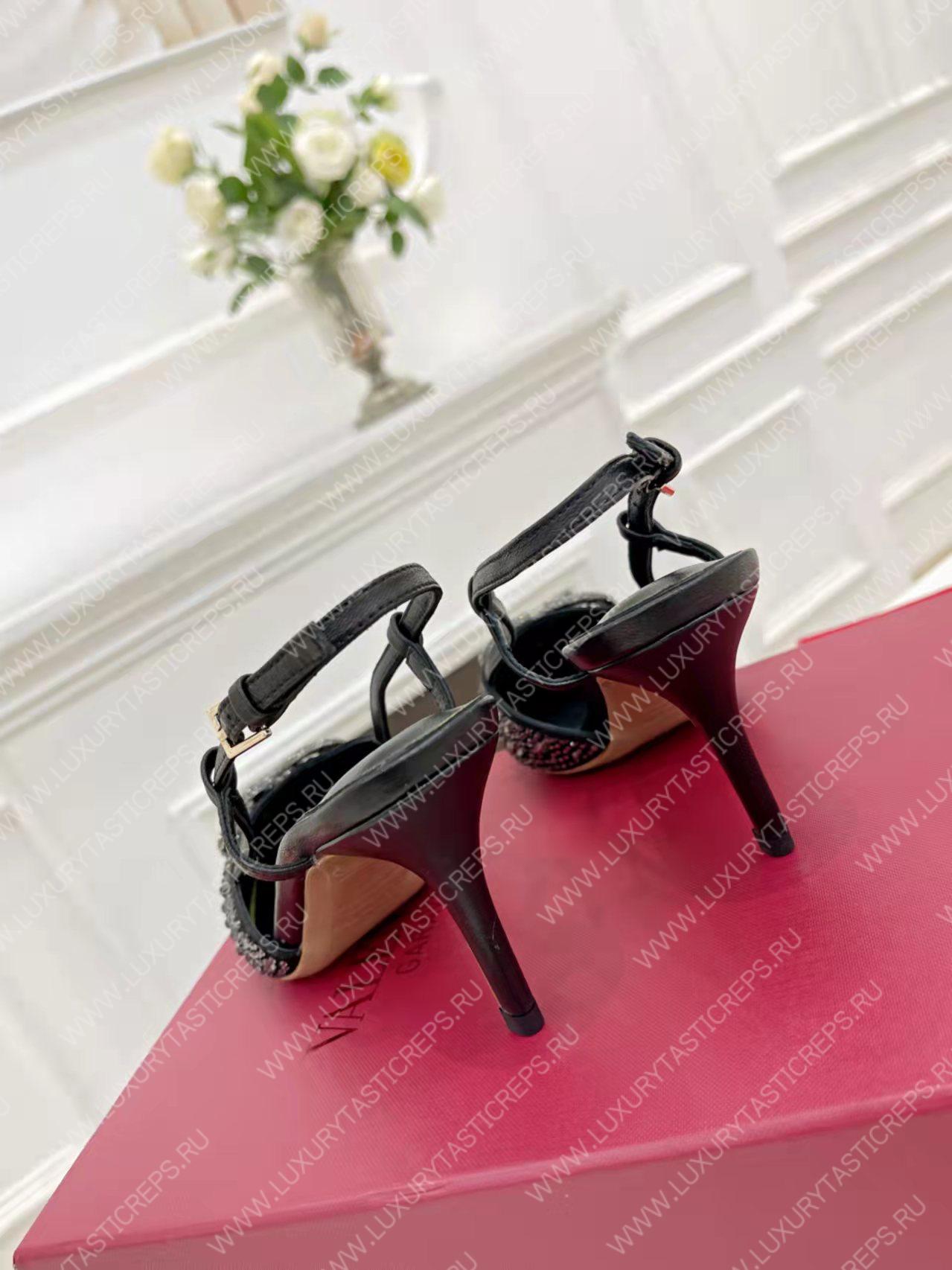 VALENTINO VLOGO SIGNATURE SLINGBACK PUMP BLACK ZW2S0R01MZF0NO