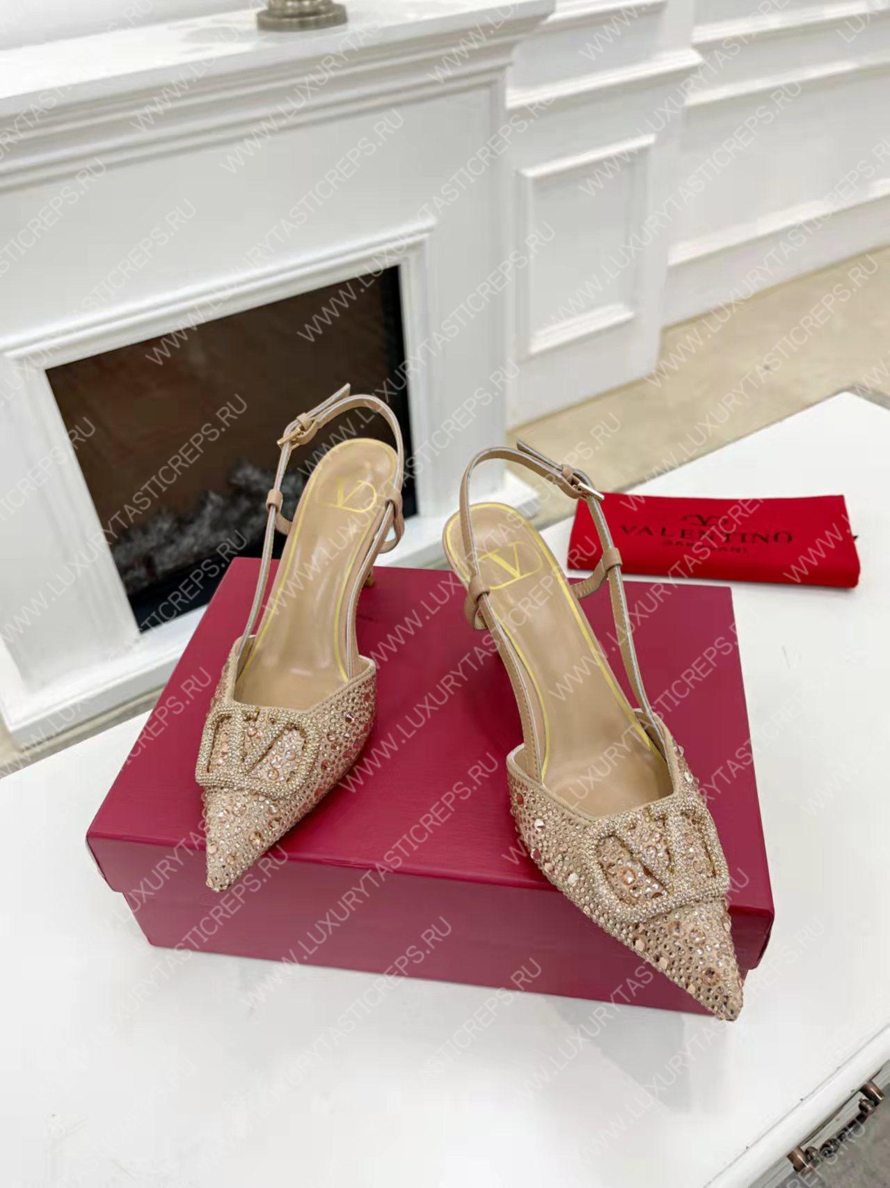 VALENTINO VLOGO SIGNATURE SLINGBACK PUMP NUDE ZW2S0R01MZF0NO