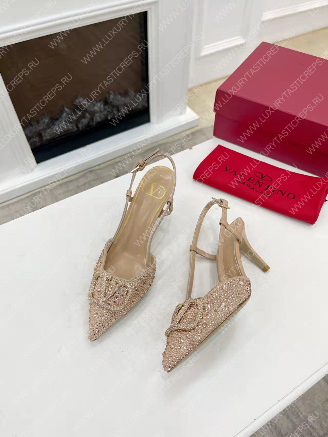 VALENTINO VLOGO SIGNATURE SLINGBACK PUMP NUDE ZW2S0R01MZF0NO