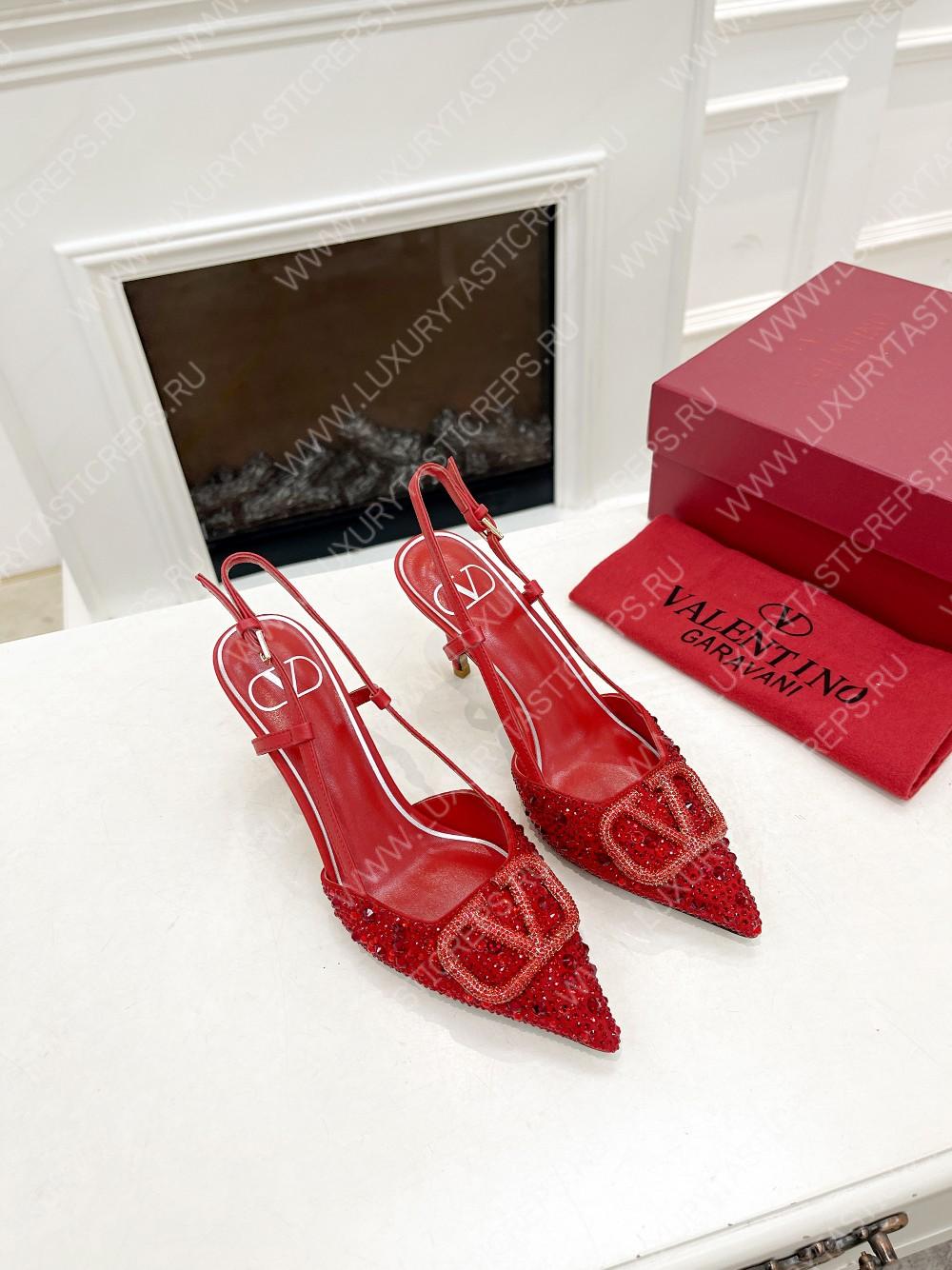 VALENTINO VLOGO SIGNATURE SLINGBACK PUMP RED ZW2S0R01MZF0NO