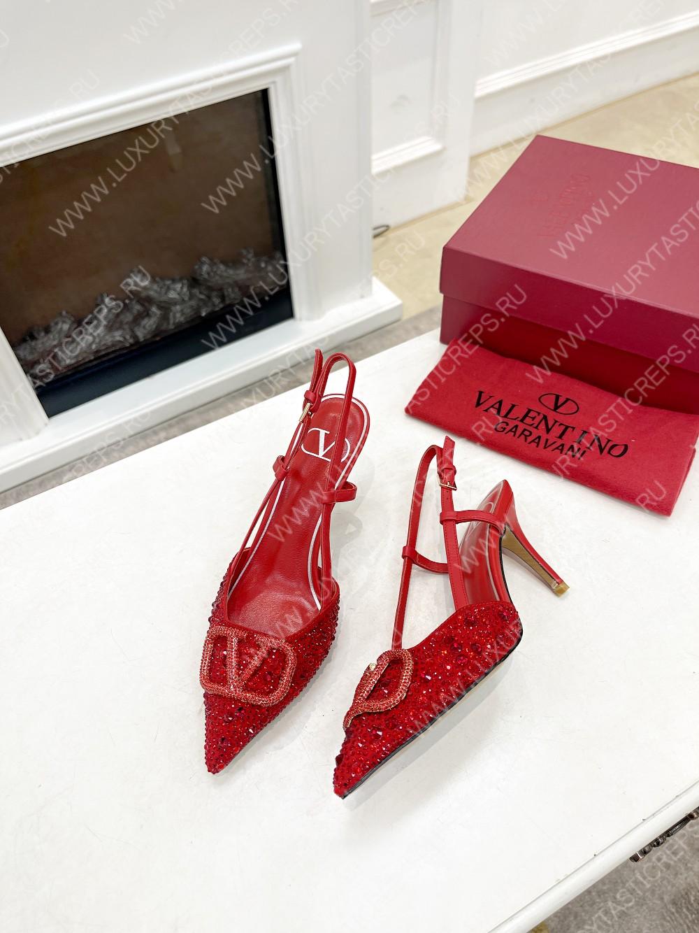VALENTINO VLOGO SIGNATURE SLINGBACK PUMP RED ZW2S0R01MZF0NO