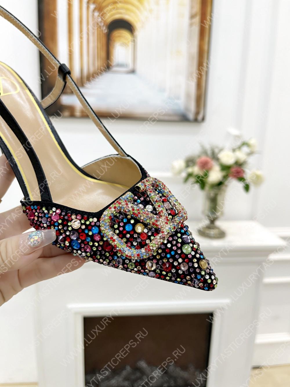 VALENTINO VLOGO SIGNATURE SLINGBACK PUMP MULTICOLOUR ZW2S0R01MZF0NO