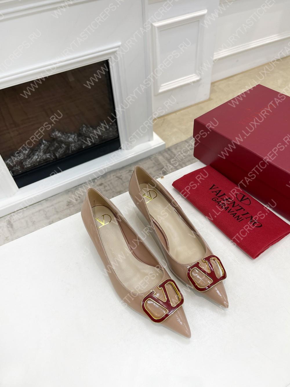 VALENTINO V BUCKLE PUMPS BEIGE 1W2S0FH8LAFGF9