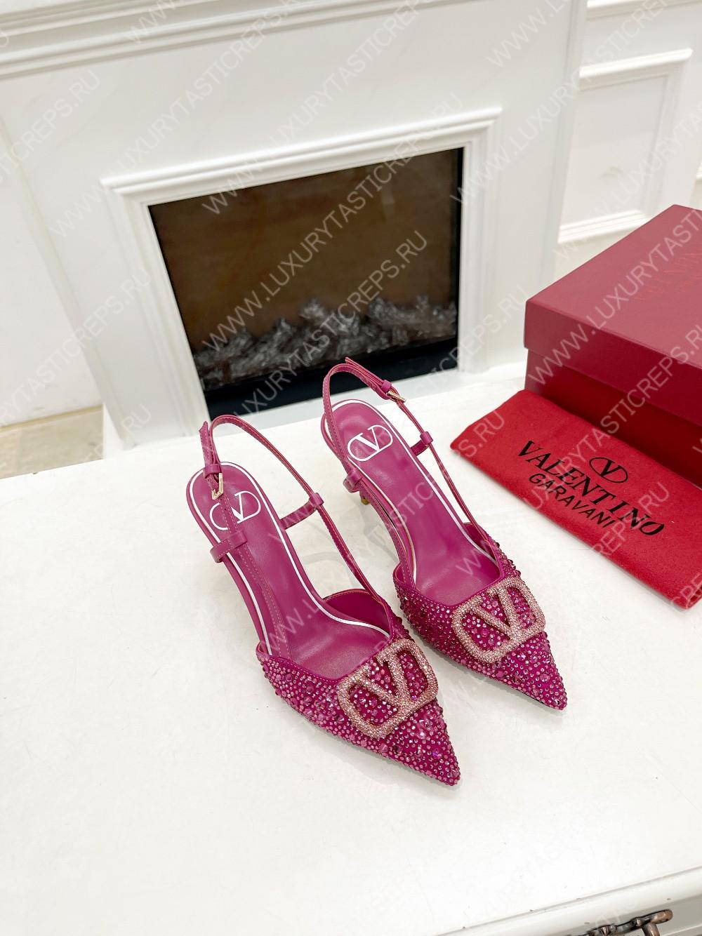 VALENTINO VLOGO SIGNATURE SLINGBACK PUMP PINK ZW2S0R01MZF0NO
