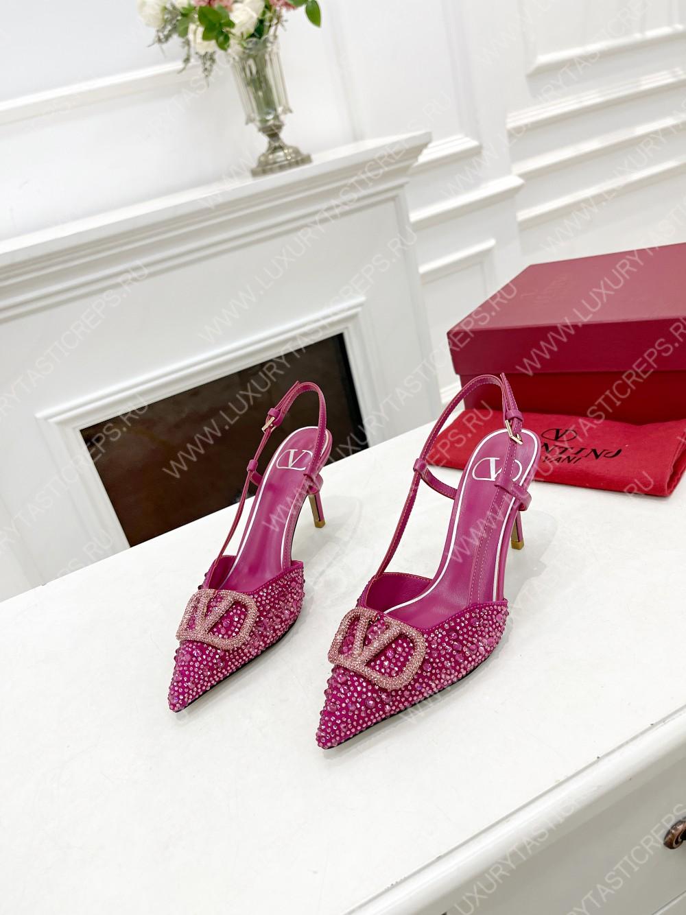 VALENTINO VLOGO SIGNATURE SLINGBACK PUMP PINK ZW2S0R01MZF0NO