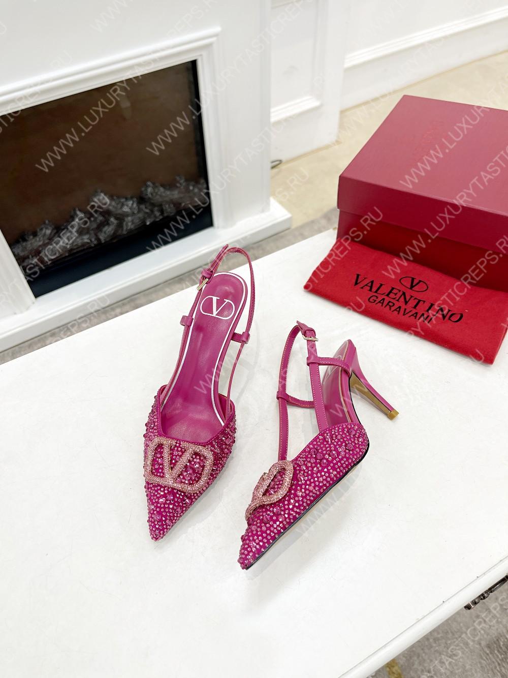 VALENTINO VLOGO SIGNATURE SLINGBACK PUMP PINK ZW2S0R01MZF0NO