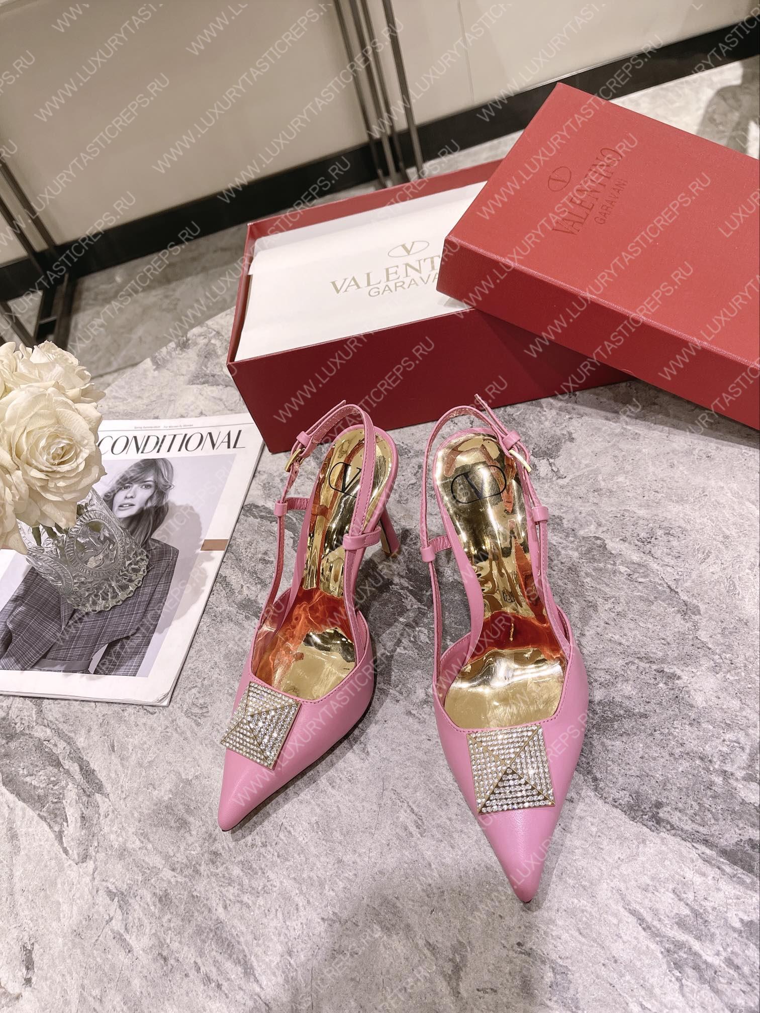 VALENTINO ONE STUD PUMP WITH CRYSTALS PINK 1W0S0FH8ENLUWQ