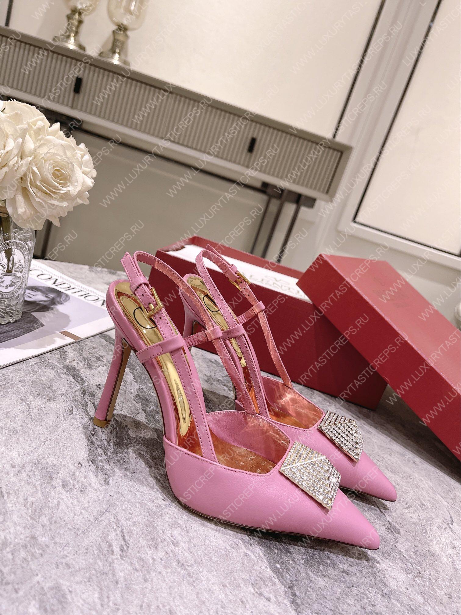 VALENTINO ONE STUD PUMP WITH CRYSTALS PINK 1W0S0FH8ENLUWQ