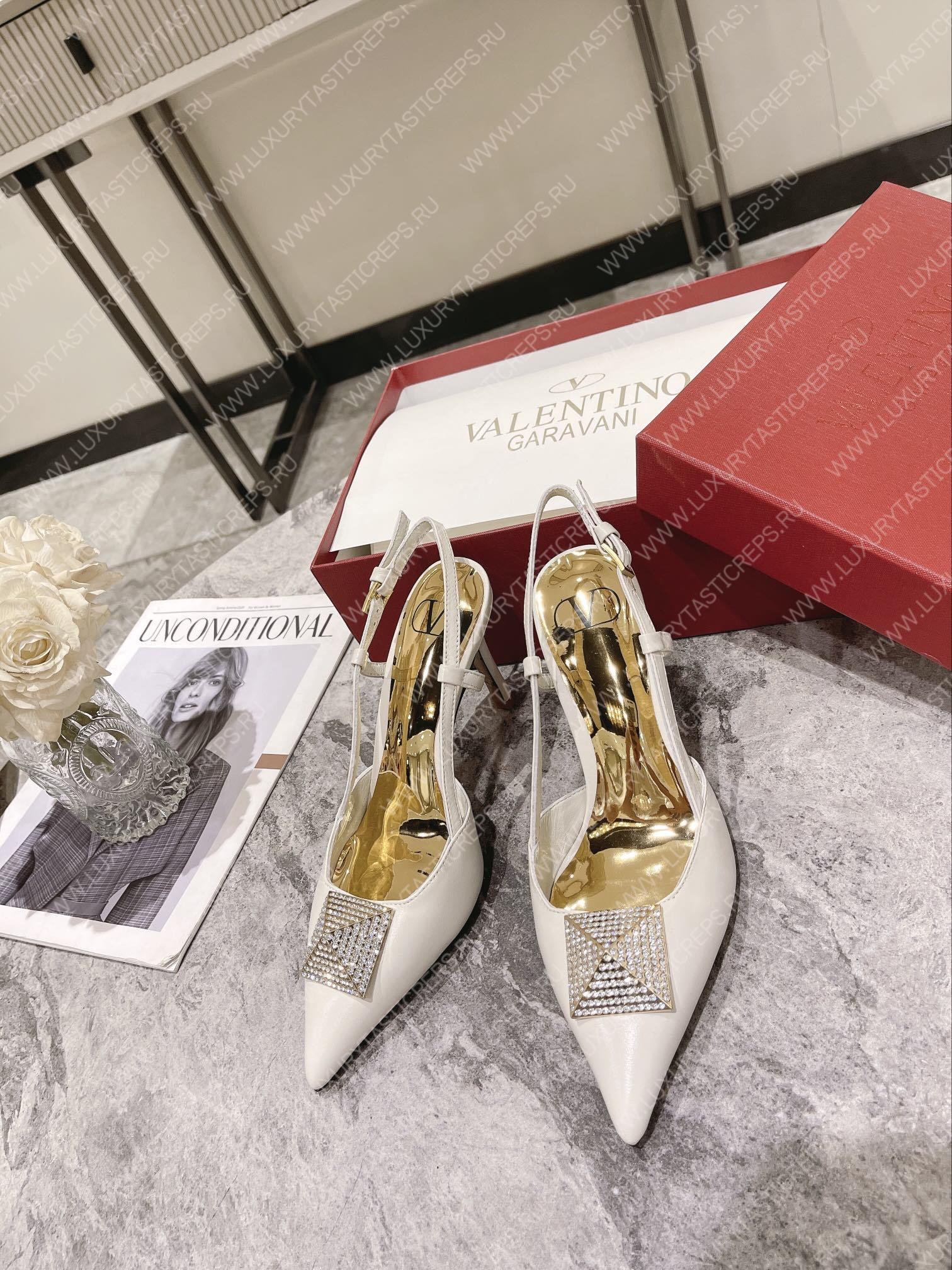 VALENTINO SLINGBACK WHITE WS0R01TMK