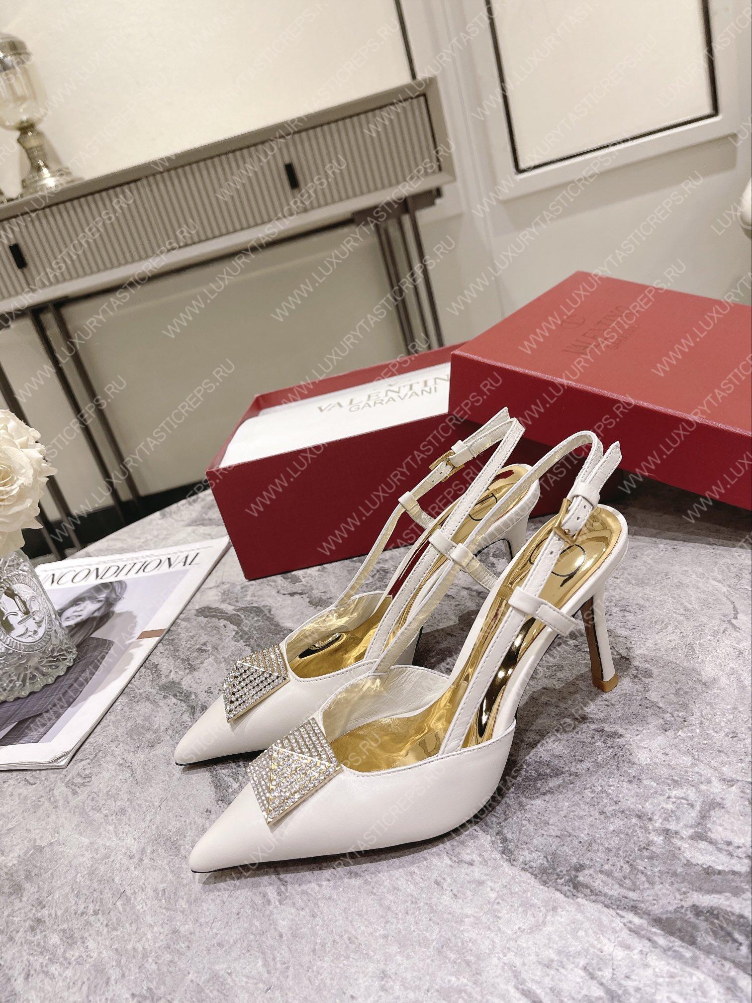 VALENTINO SLINGBACK WHITE WS0R01TMK