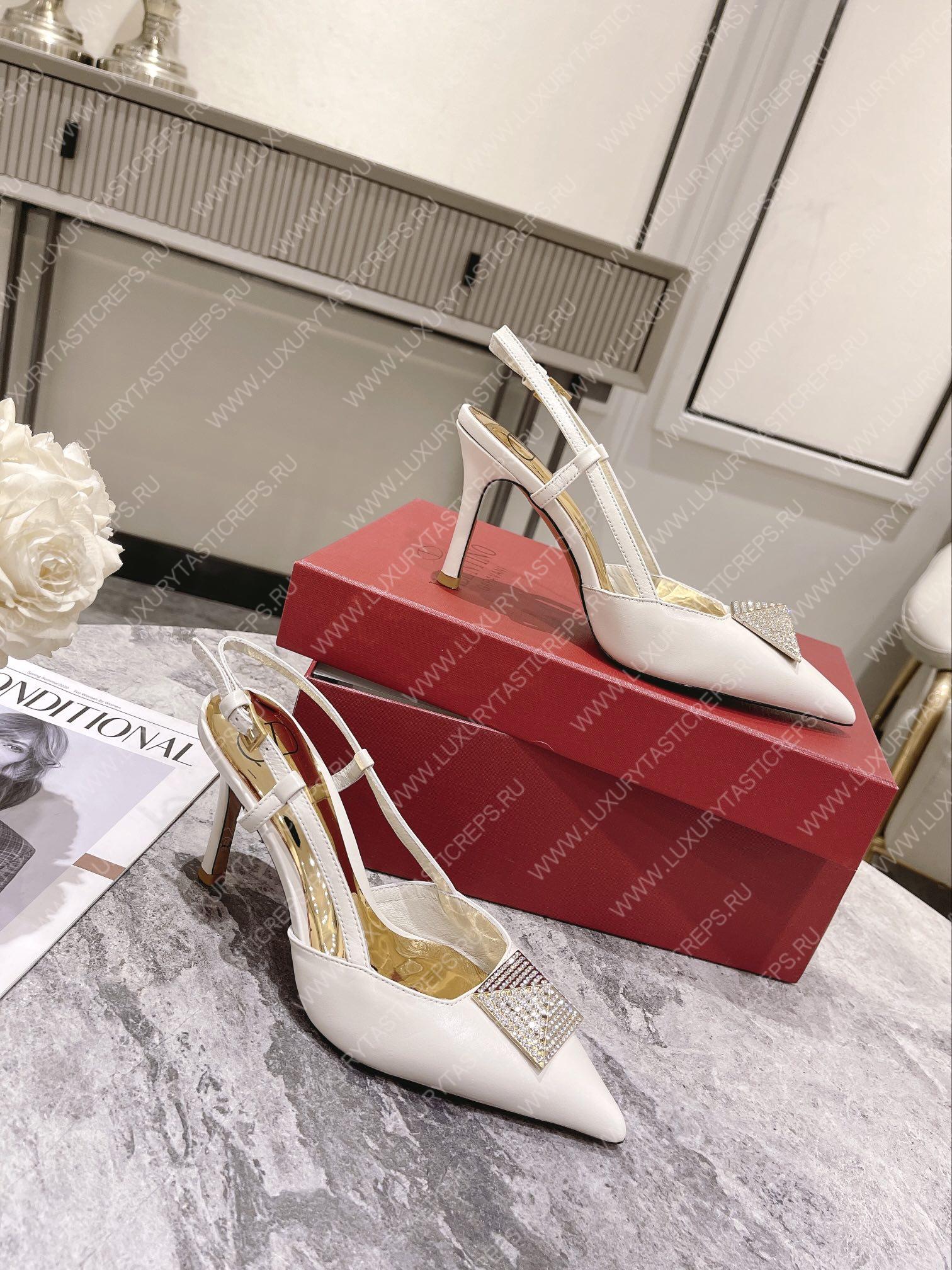 VALENTINO SLINGBACK WHITE WS0R01TMK