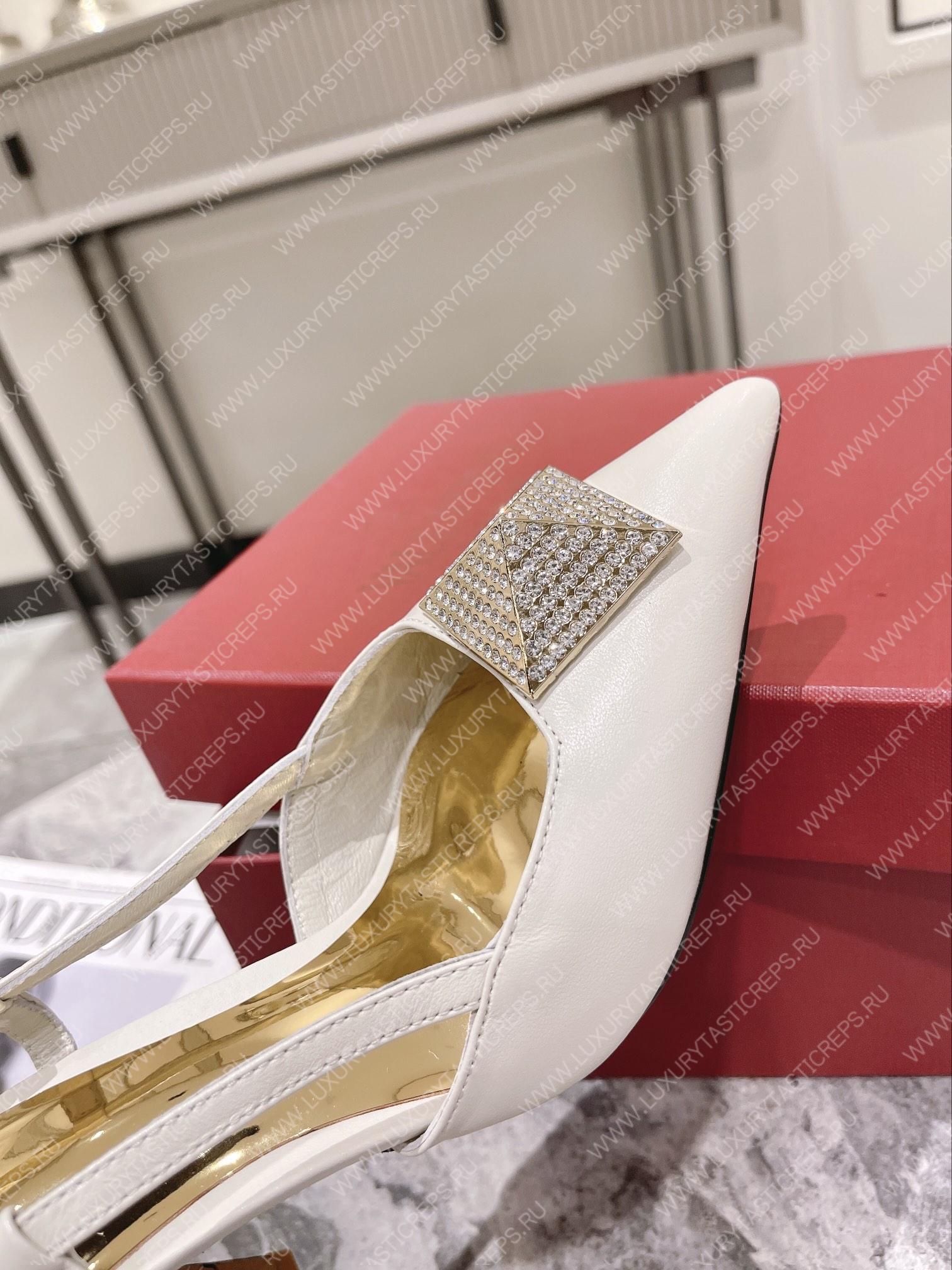 VALENTINO SLINGBACK WHITE WS0R01TMK
