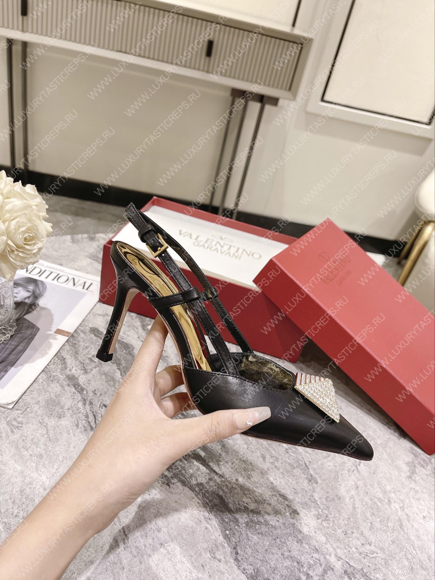 VALENTINO SLINGBACK BLACK WS0R01TMK