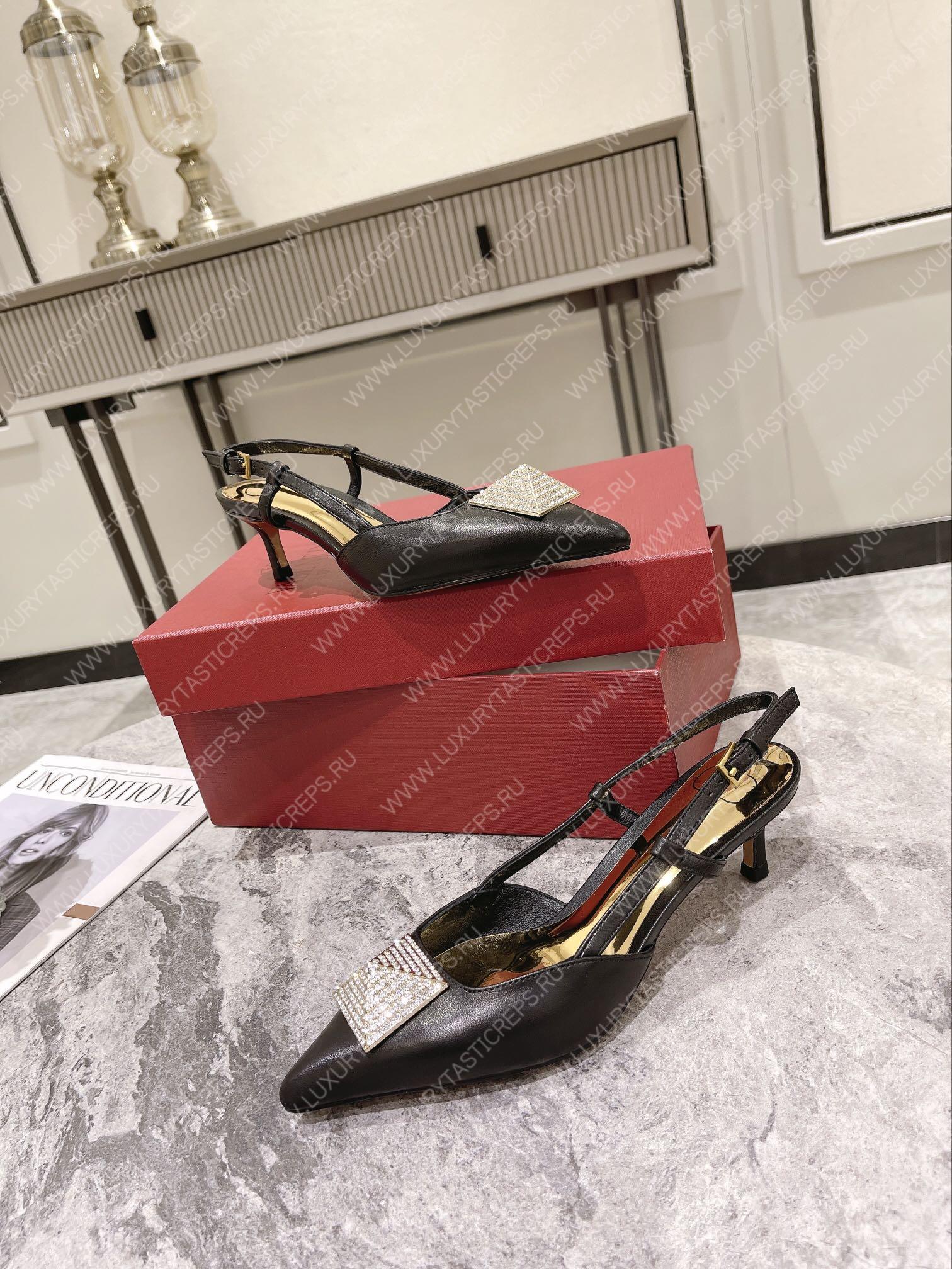 VALENTINO SLINGBACK BLACK WS0R01TMK