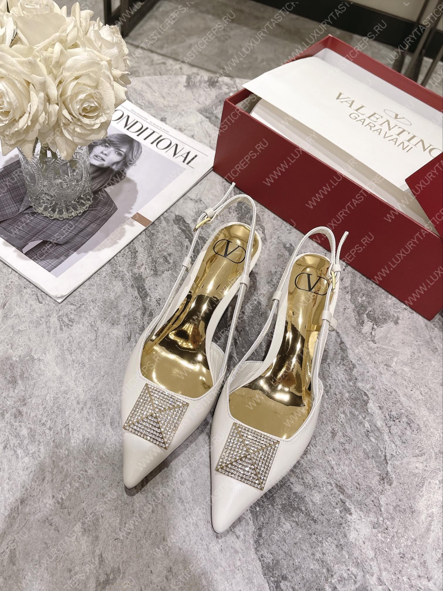 VALENTINO SLINGBACK WHITE WS0R01TMK
