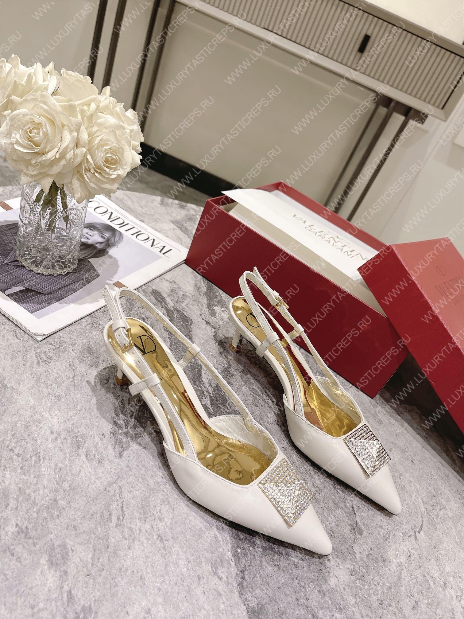 VALENTINO SLINGBACK WHITE WS0R01TMK