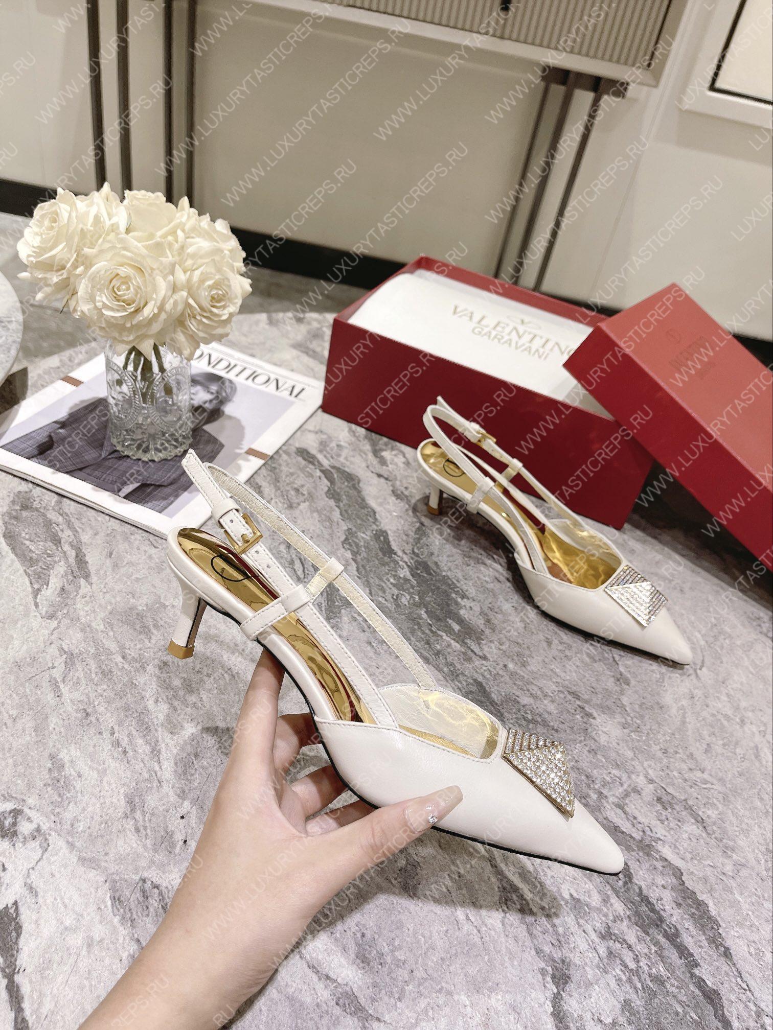 VALENTINO SLINGBACK WHITE WS0R01TMK