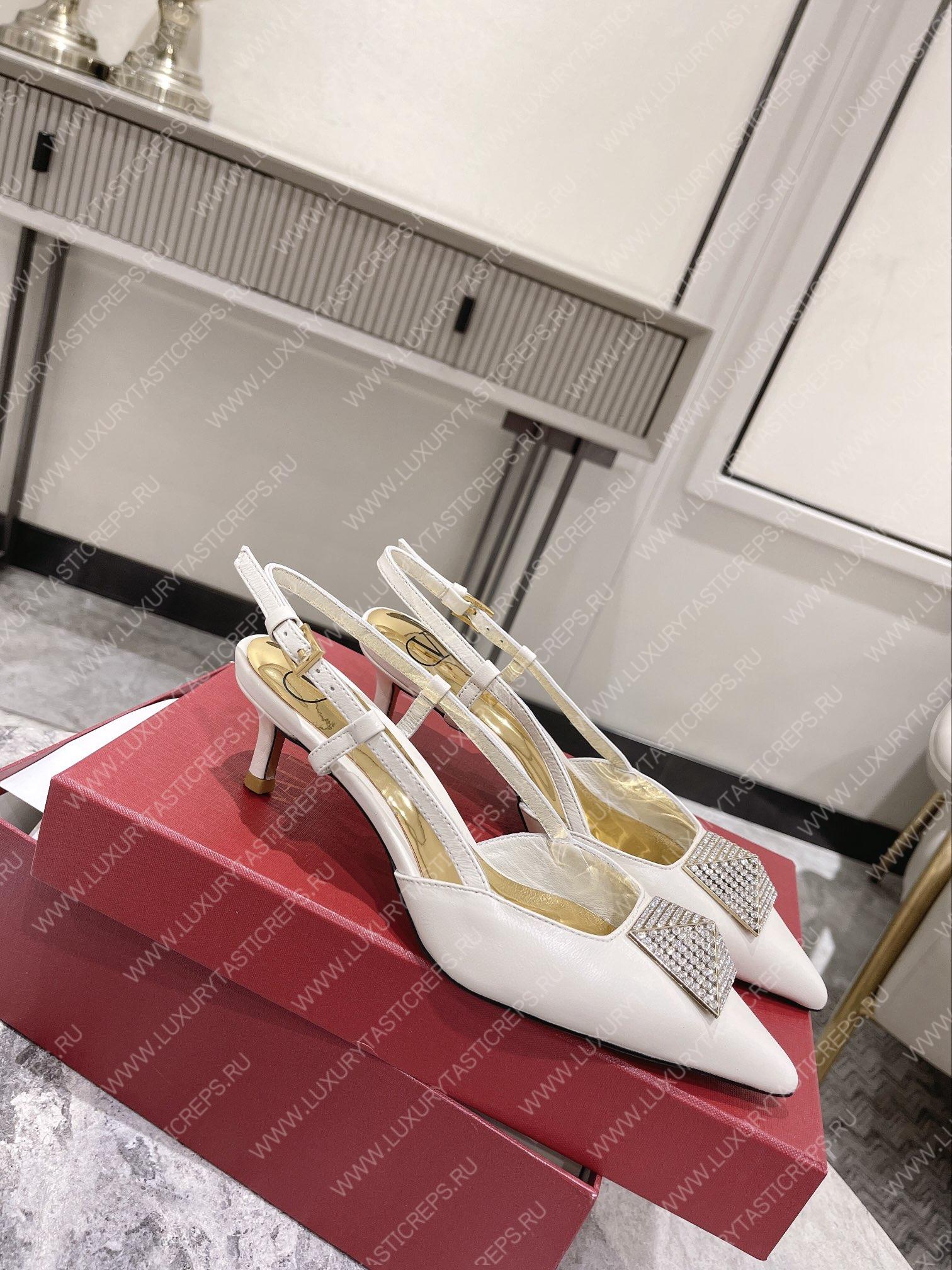 VALENTINO SLINGBACK WHITE WS0R01TMK