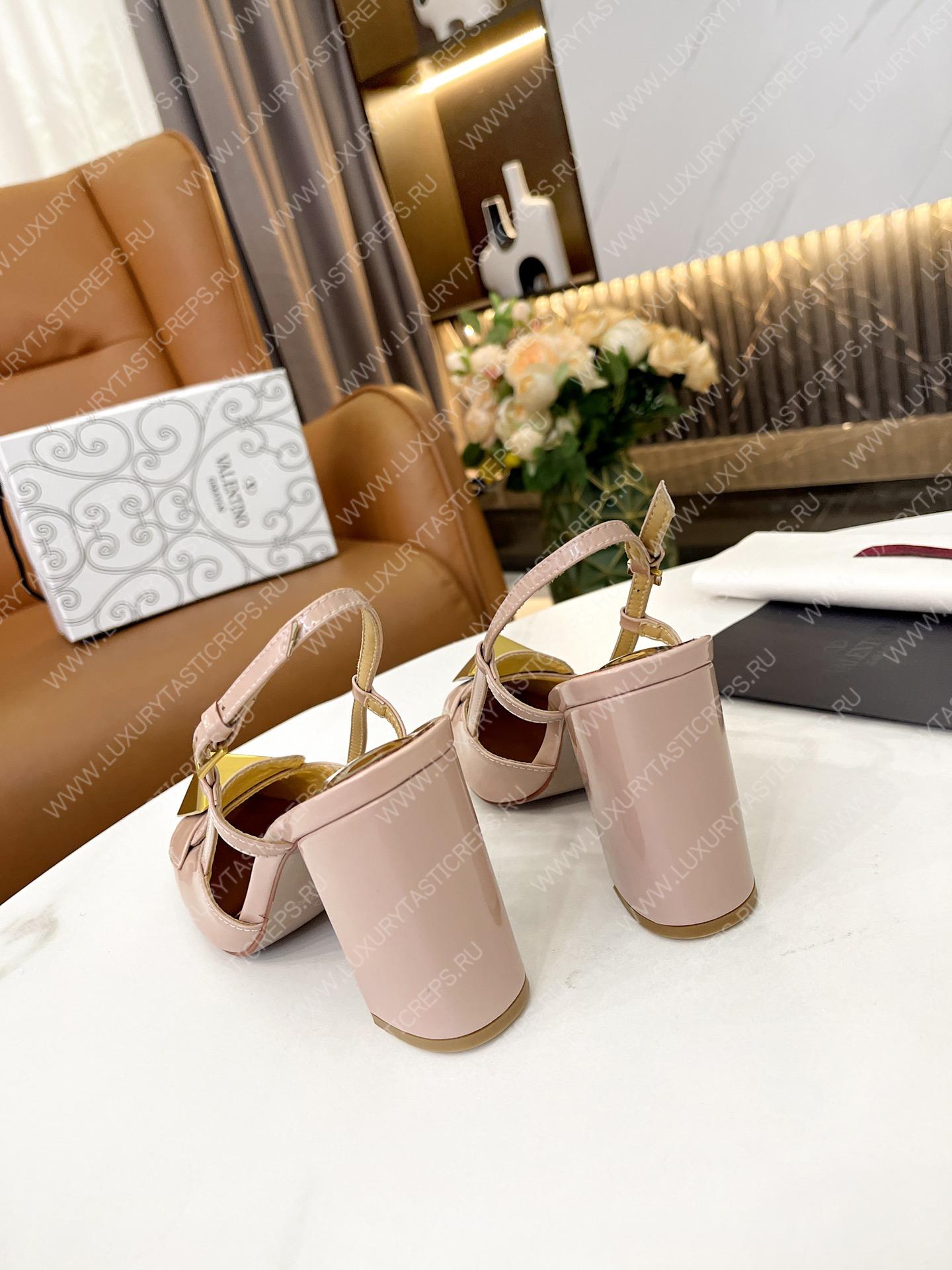 VALENTINO ONE STUD LEATHER SLINGBACK ROSE CANNELLE 1W2S0ER2LAFGF9