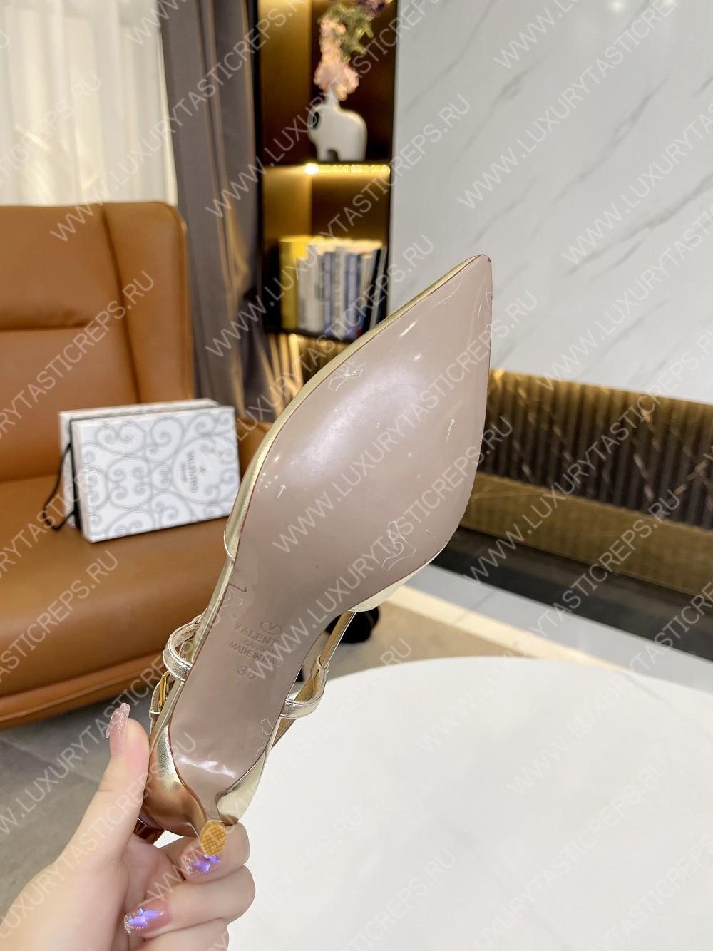 VALENTINO VLOGO NAPPA SLINGBACK PUMP PLATINUM XW2S0R01PVYP18