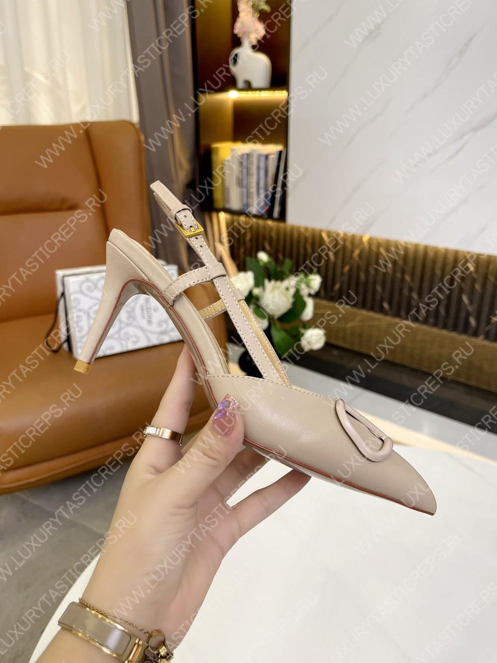 VALENTINO VLOGO SIGNATURE SLINGBACK PUMP POUDRE 2W2S0R01TMK