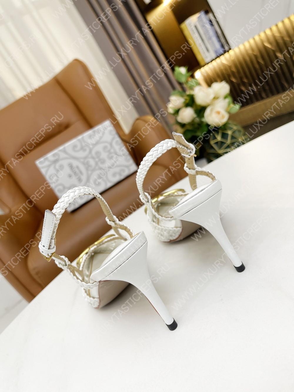 VALENTINO VLOGO SIGNATURE SLINGBACK PUMP WHITE 2W2S0R01TMK