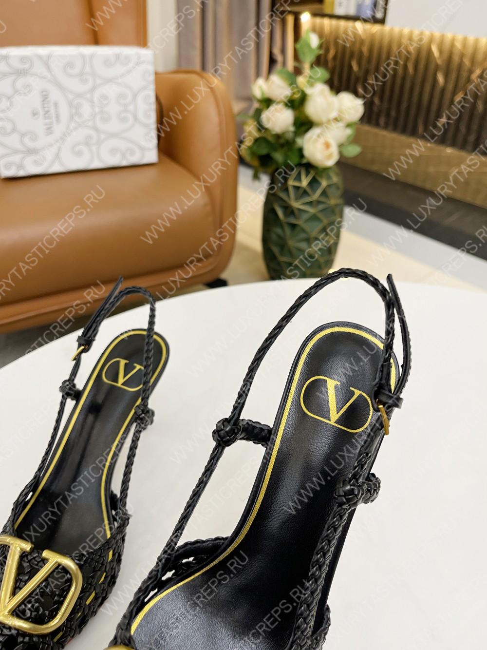 VALENTINO VLOGO SIGNATURE SLINGBACK PUMP BLACK 2W2S0R01TMK