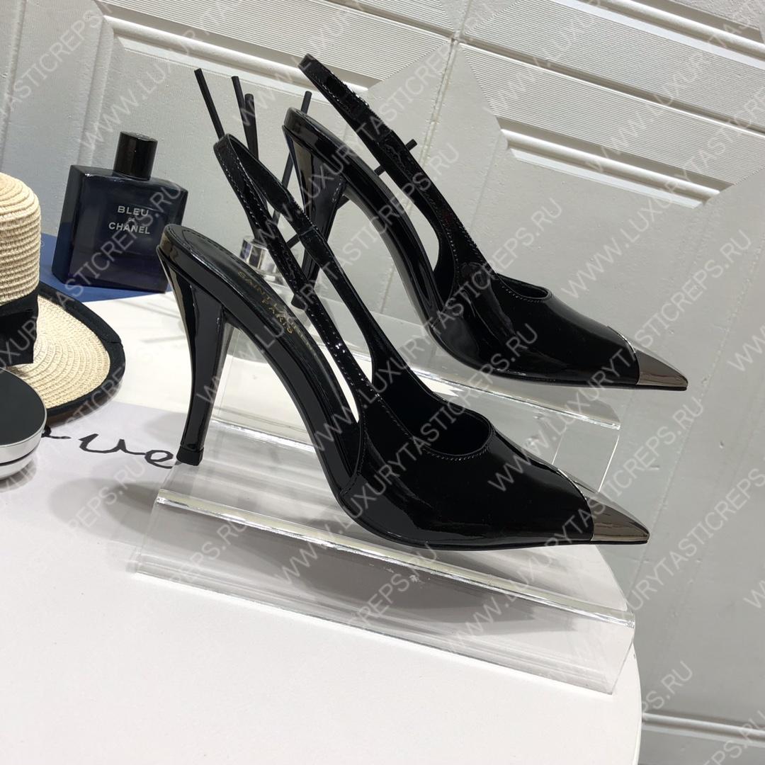 YVES SAINT LAURENT KISS SLINGBACK PUMPS BLACK 7315201TV001000