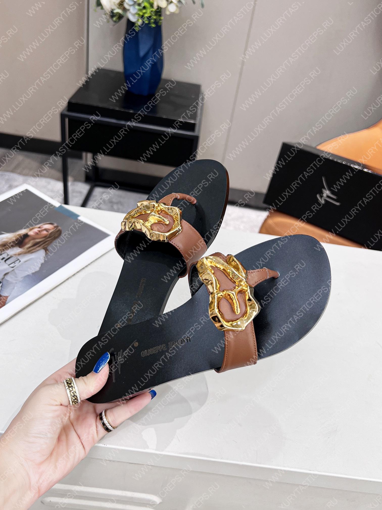 GIUSEPPE ZANOTTI FLAT LYRA ZALI BROWN E200104001