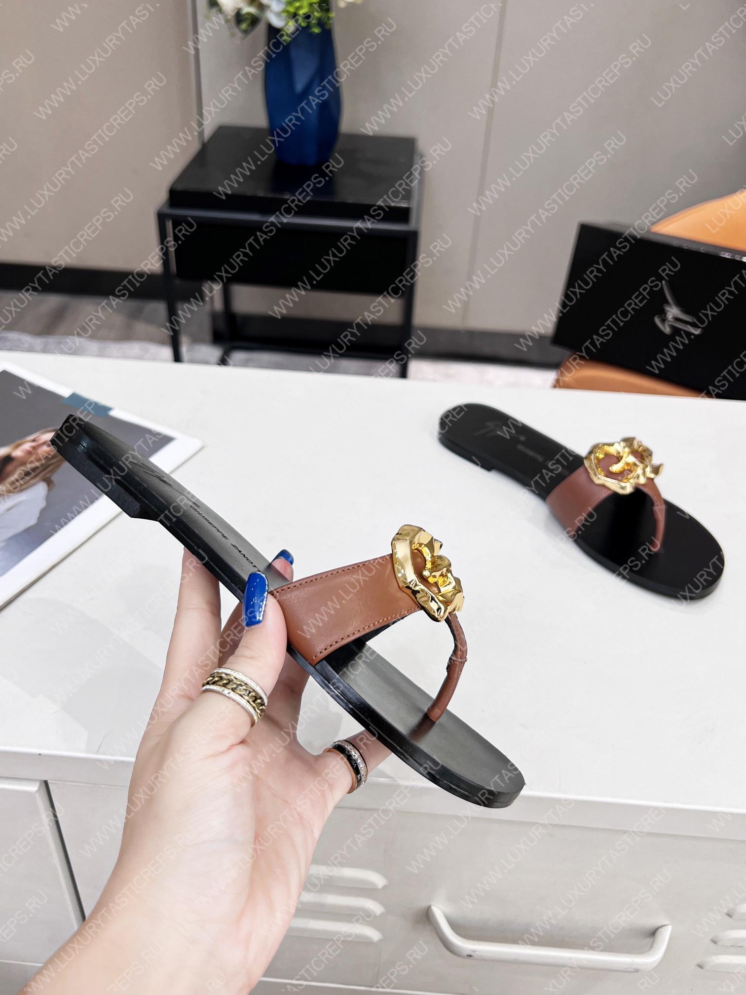 GIUSEPPE ZANOTTI FLAT LYRA ZALI BROWN E200104001