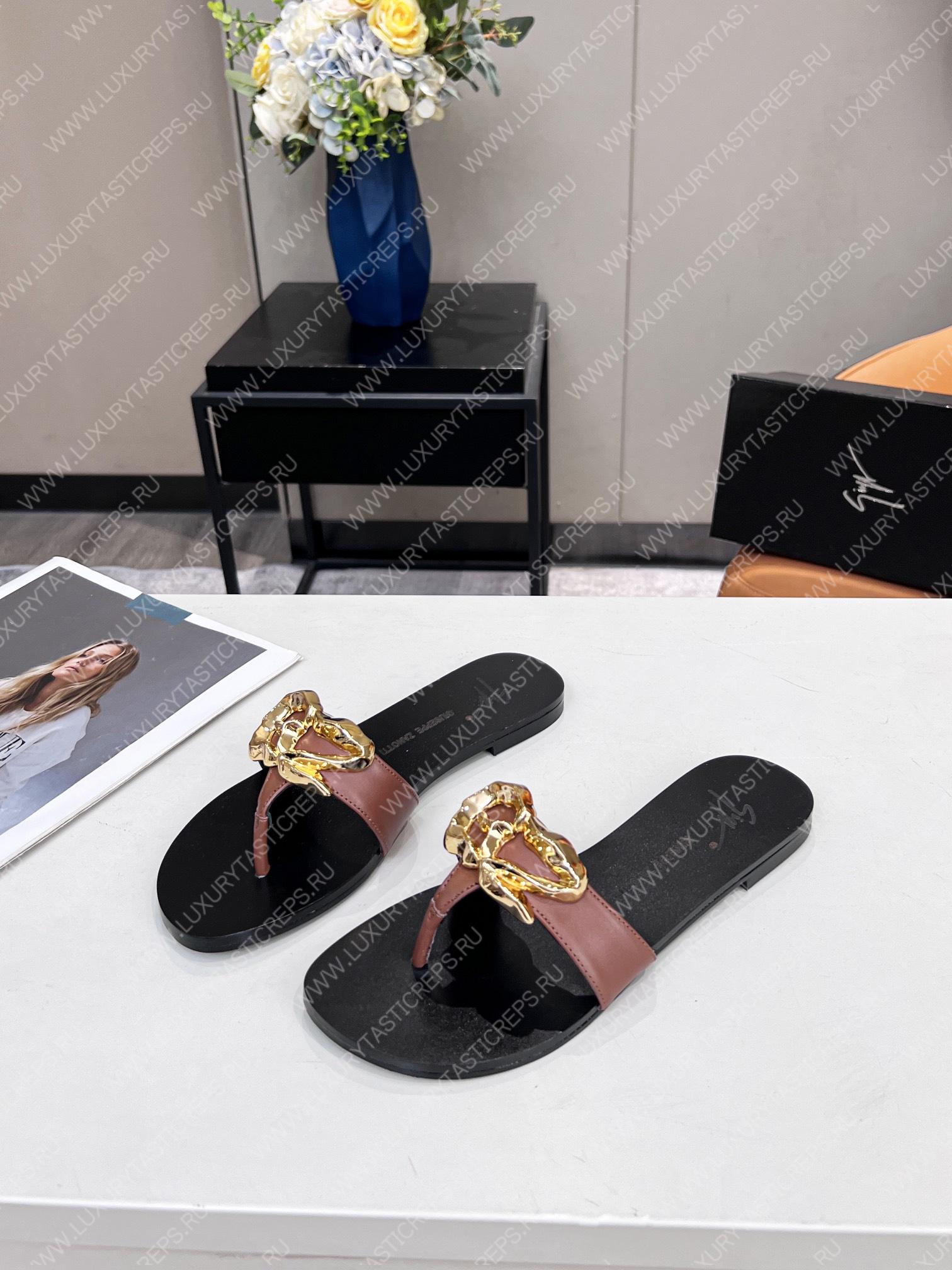 GIUSEPPE ZANOTTI FLAT LYRA ZALI BROWN E200104001