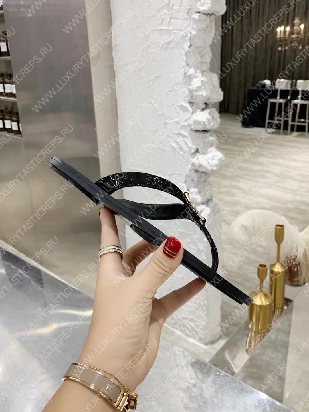 G*u*i gg black thong sandals black 612138