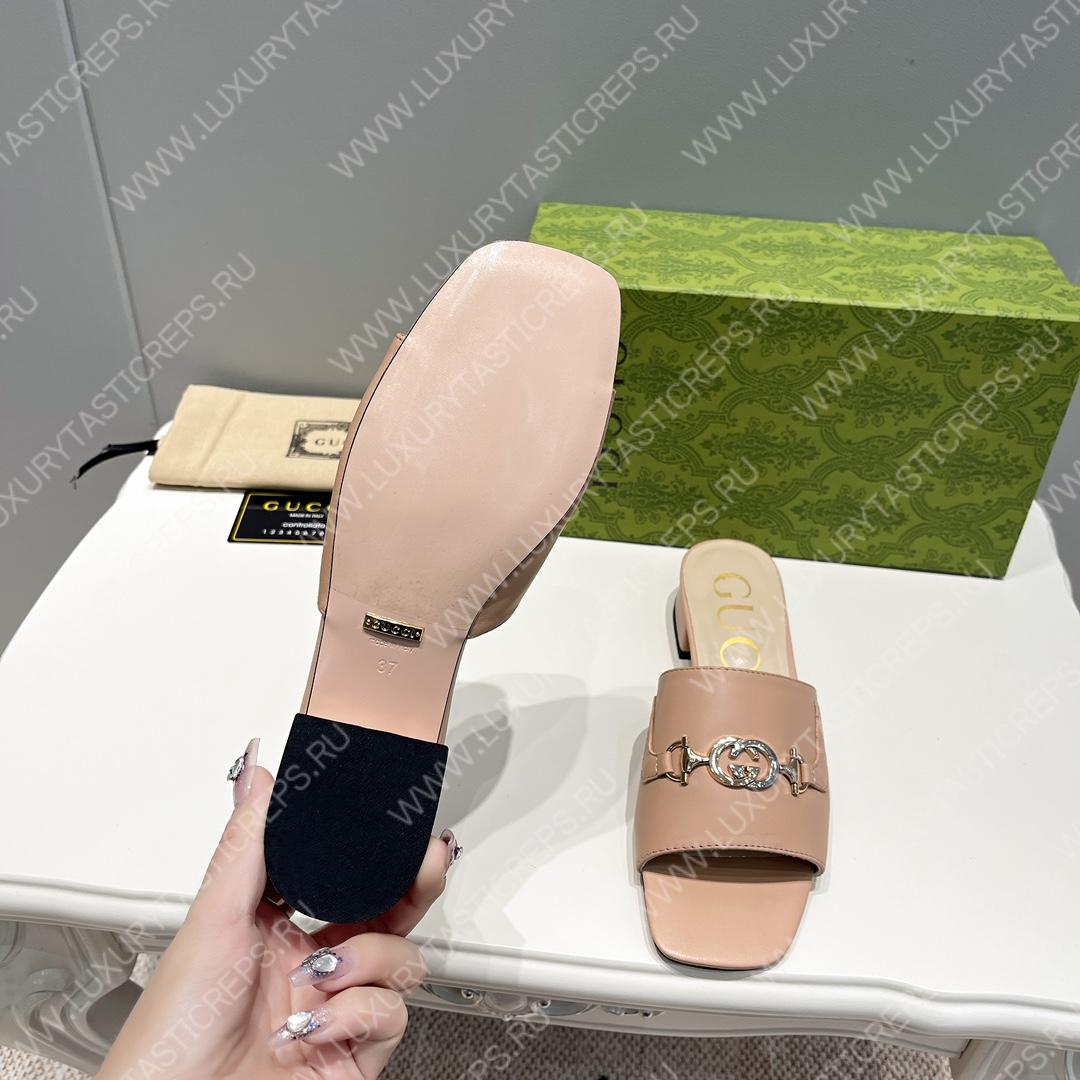 G*u*i interlocking g sandal nude 694451