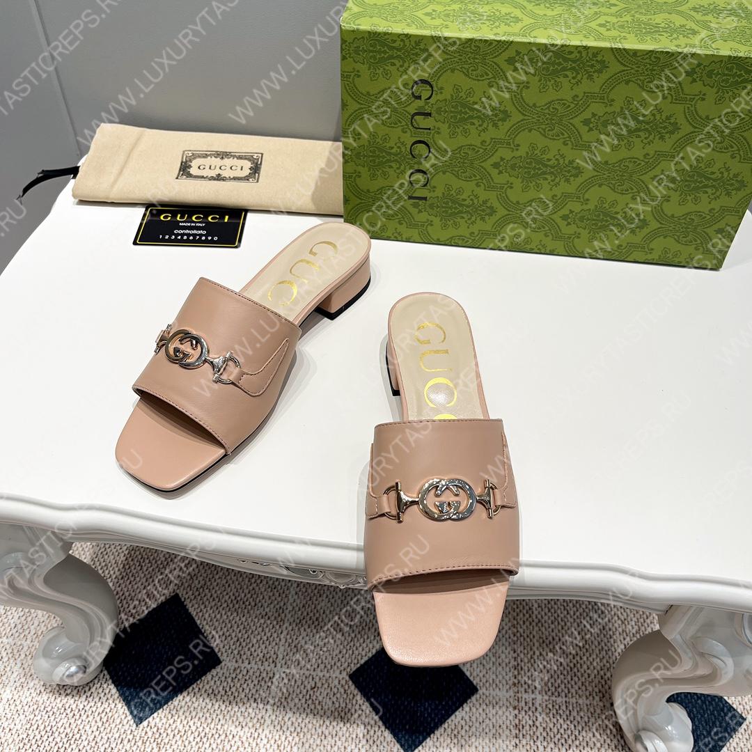 G*u*i interlocking g sandal nude 694451