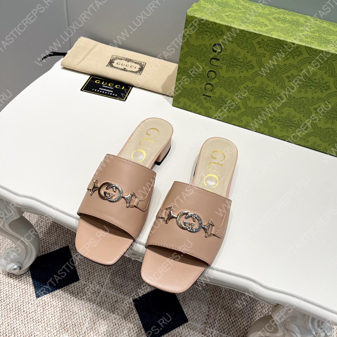 G*u*i interlocking g sandal nude 694451