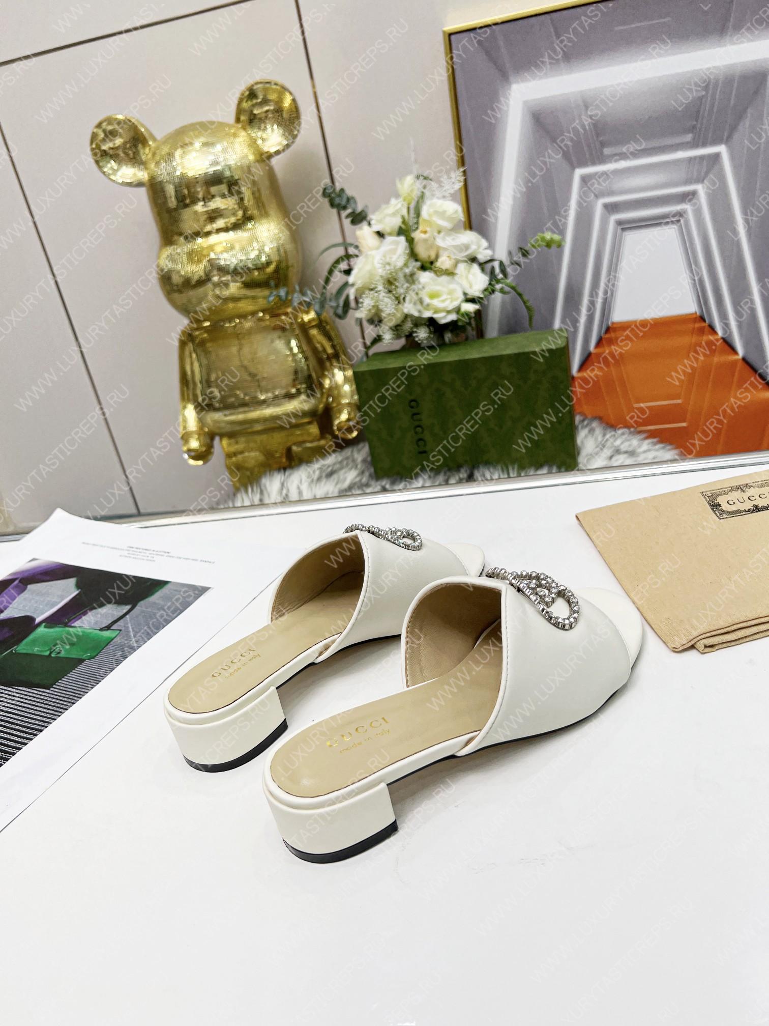 G*u*i bruce sandals silk leather white 690284b8b204862