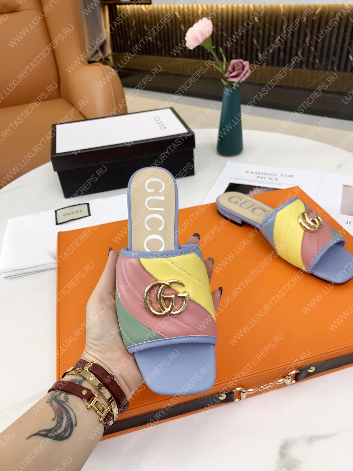 G*u*i double g rainbow mules multicolour 15425109