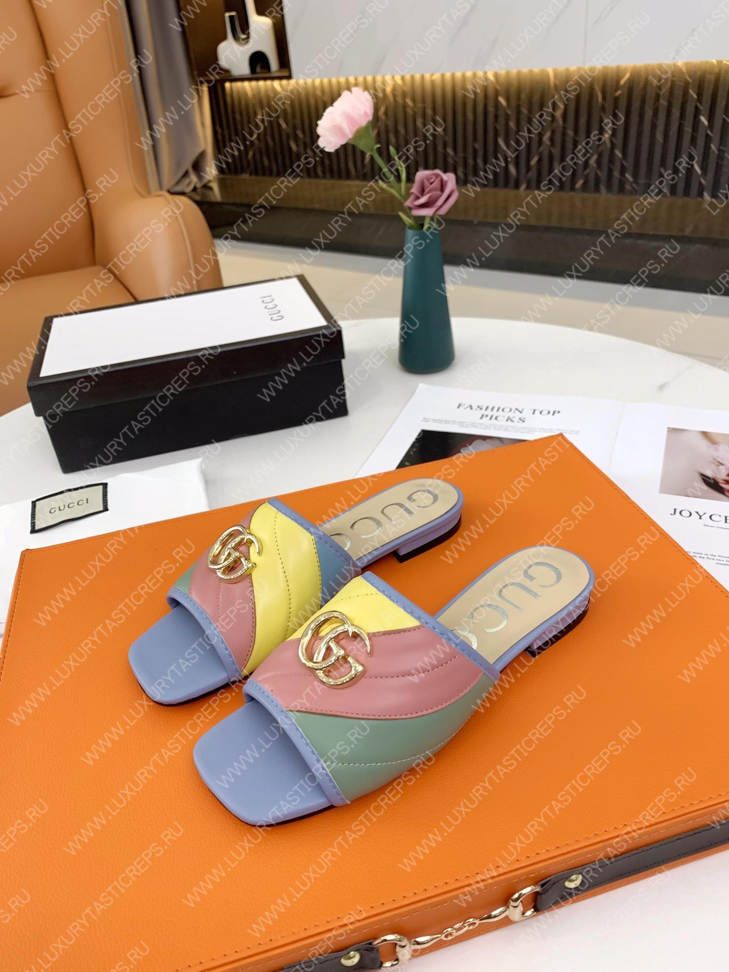 G*u*i double g rainbow mules multicolour 15425109